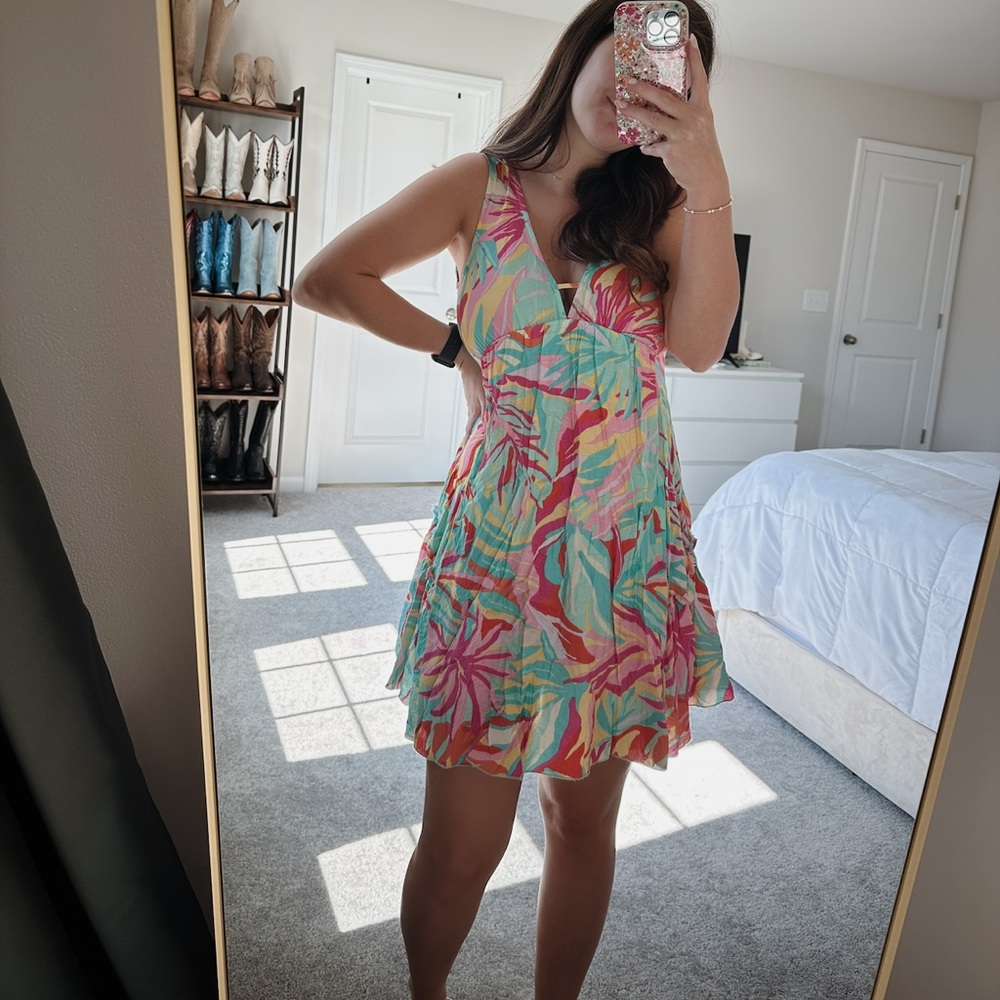 Boutique Tropical Mini Dress